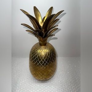 Brass Pinneapple 2 Piece Large Base and a Lid